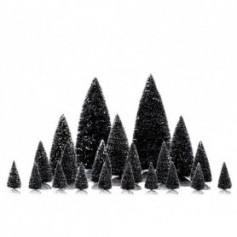 LEMAX ASSORTED PINE TREES, SET OF 21 04768